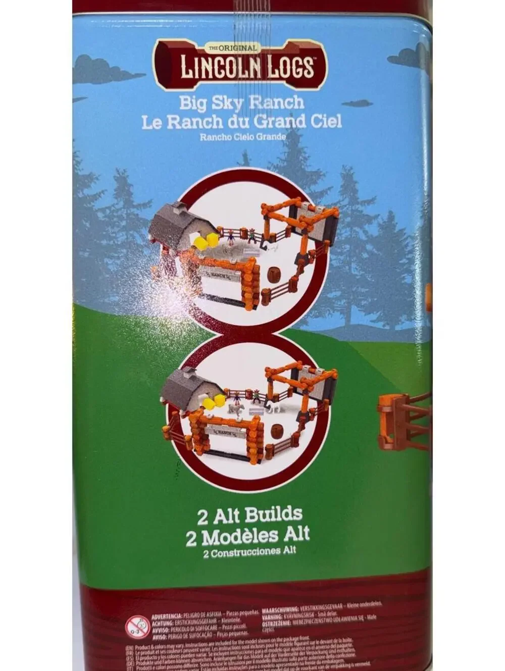 Lincoln Logs Big Sky Ranch 110 Piece Real Wood Building Set 3 Models Kids 5+